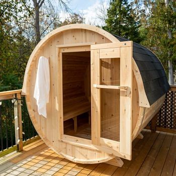 Dundalk CT Harmony 4 Person Barrel Sauna | CTC22W