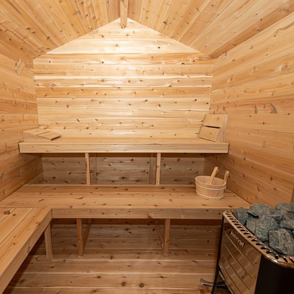 Dundalk CT Georgian Sauna with Changeroom 6 Person CTC88CW inside