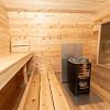 Dundalk CT Georgian Cabin Sauna with Changeroom 6 Person CTC88CW inside with heater