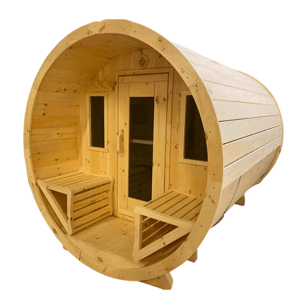 True North 2-4 Person 6’ Long Barrel Outdoor Sauna