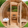 Dundalk Leisurecraft Canadian Timber 6 Person Tranquility MP Barrel Sauna inside view