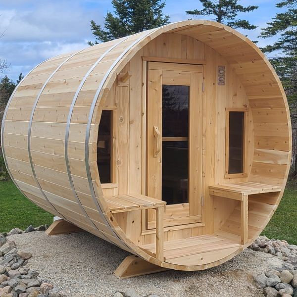 Dundalk CT Tranquility 6 Person Barrel Sauna | CTC2345W - Image 11