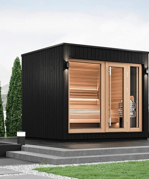 SaunaLife Model G7 6 Person Pre-Assembled Outdoor Home Sauna