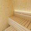 SaunaLife Model X2 benches home sauna