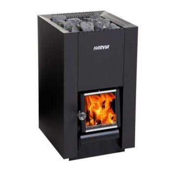 Harvia Linear Series 16 Black 17.9kW Wood Sauna Stove WK160C