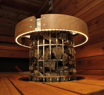 Alternative view of Harvia HPCU4L Safety Railing w/ LED-Lighting for Cilindro Half 11kW