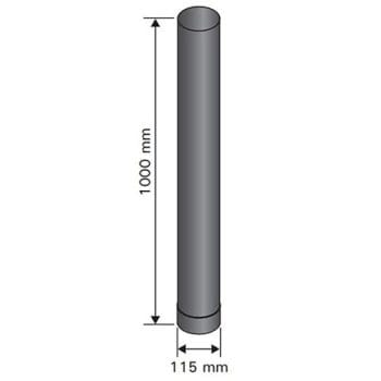 Alternative view of Harvia WZ115100 Smoke Pipe, Sauna Wood Stove , 1.0m, 115mm, Stainless Steel