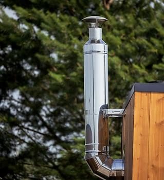Alternative view of HUUM Thru-Wall Chimney Kit Sauna Wood Stove Chimney Set, Thru-Wall