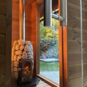 Alternative view of HUUM Thru-Ceiling Chimney Kit Sauna Wood Stove Chimney Set, Thru-Ceiling