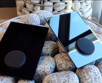 Alternative view of HUUM UKU Mirror Sauna Heater Control with WiFi, Digital On/Off, Time,Temp, Mirror