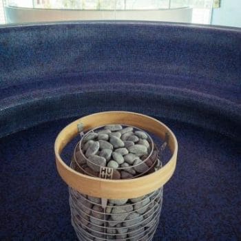 Alternative view of HUUM Rail H Safety Rail for HIVE Series Sauna Heaters