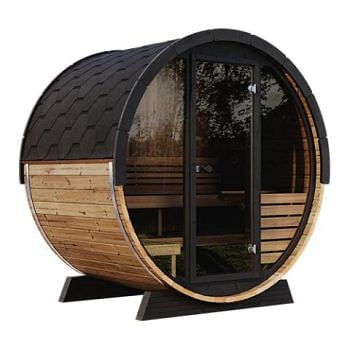 SaunaLife Model EE6G 4 Person Outdoor Sauna Barrel