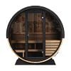 SaunaLife Model EE6G 4 Person Outdoor Sauna Barrel front side