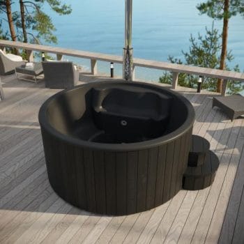 Alternative view of SaunaLife Model S4B Wood-Fired Hot Tub-Black