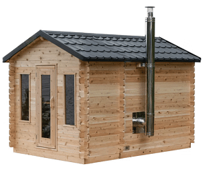 Dundalk Leisurecraft Canadian Timber 6 Person Georgian Cabin Sauna with Changeroom | CTC88CW