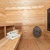 Dundalk CT Georgian Cabin Sauna with Porch – CTC88PW inside heater