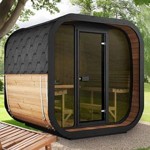 SaunaLife Model CL7G Cube-Series Outdoor Home Sauna Kit, Up to 6 Persons