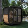 SaunaLife Model CL4G 3-Person Cube-Series Outdoor Sauna Kit