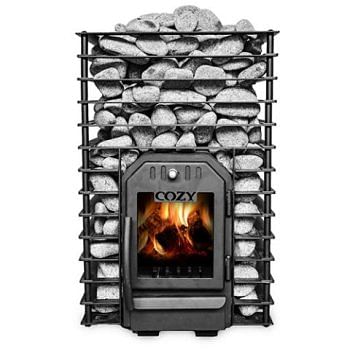 Cozy Heat Quattro Sauna Stove- Wood Burning Sauna Stove, Up to 18kW