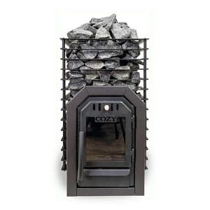 Cozy Heat Quattro Thru-Wall Sauna Stove- Wood Burning Sauna Stove, Up to 18kW