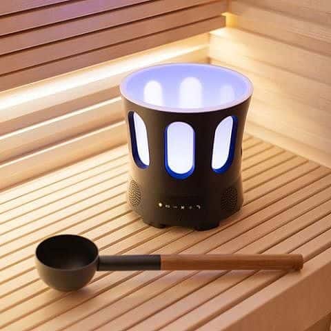 SaunaLife SaunaZone Bluetooth Speaker, Sauna Bucket, with Lights - Image 2