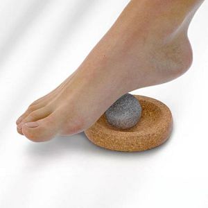 Hukka Mini SoleJoy Sauna Massage Stone with Natural Cork Base, Sphere