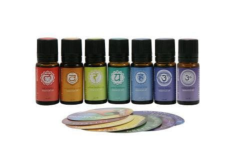 Mr.Steam MS CHAKRA7 Chakra Blend Essential Oil 7-Pack, 10ml Bottles