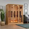 Golden Designs 4-Person Full Spectrum EMF FAR Infrared Sauna with Himalayan Salt Bar