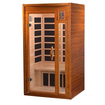 Golden Designs Dynamic "Barcelona Elite" 1-2 Person Ultra Low EMF FAR Infrared Sauna