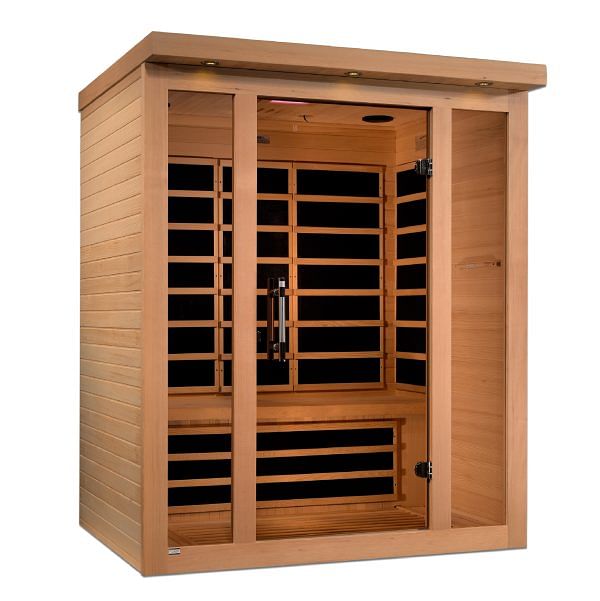 Golden Designs Dynamic "Vila" 3-Person Ultra Low EMF FAR Infrared Sauna - Image 3