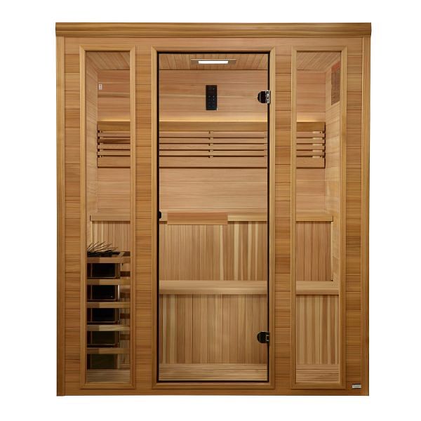 Golden Designs Engelberg Edition 6 Person Traditional Steam Sauna - Clear Cedar - Image 2