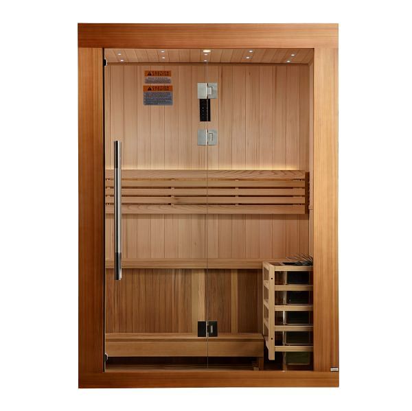 Golden Designs Sundsvall Edition 2 Person Traditional Indoor Sauna - Canadian Red Cedar - Image 3