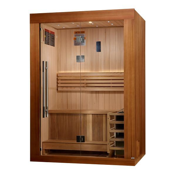 Golden Designs Sundsvall Edition 2 Person Traditional Indoor Sauna - Canadian Red Cedar - Image 4