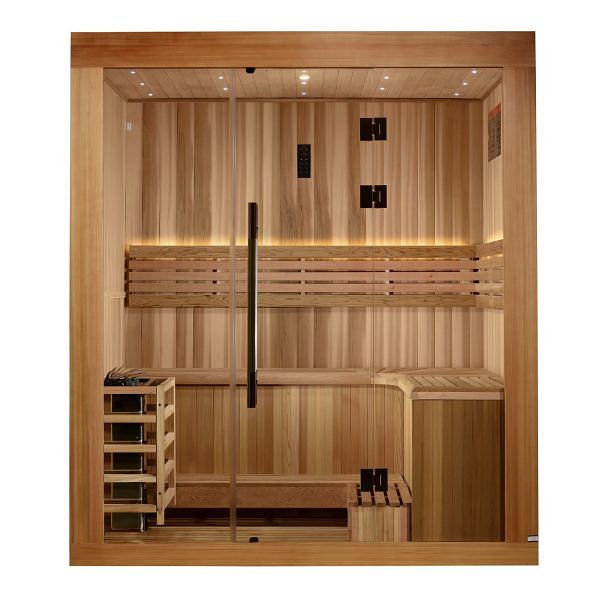 Golden Designs Copenhagen Edition 3 Person Traditional Sauna - Canadian Red Cedar - Image 3