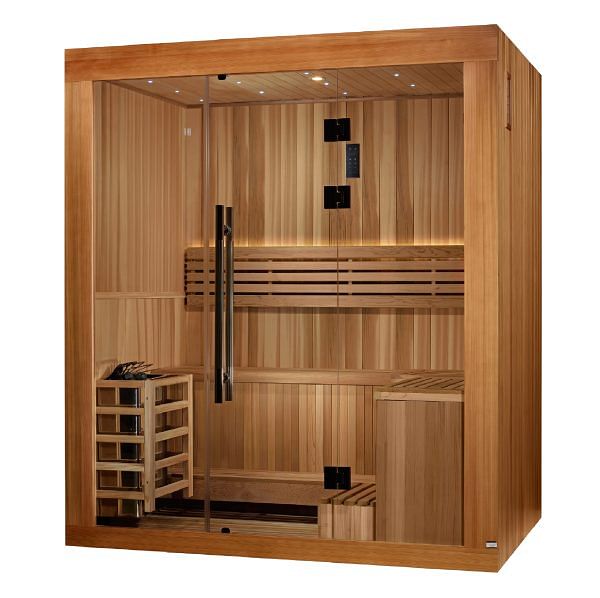 Golden Designs Copenhagen Edition 3 Person Traditional Sauna - Canadian Red Cedar - Image 4