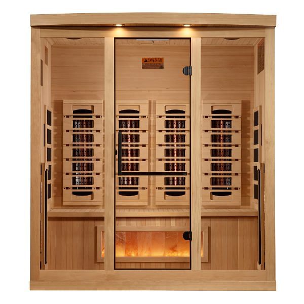 Golden Designs 4-Person Full Spectrum EMF FAR Infrared Sauna with Himalayan Salt Bar - Image 5