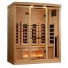 Golden Designs 4-Person Full Spectrum EMF FAR Infrared Sauna with Himalayan Salt Bar