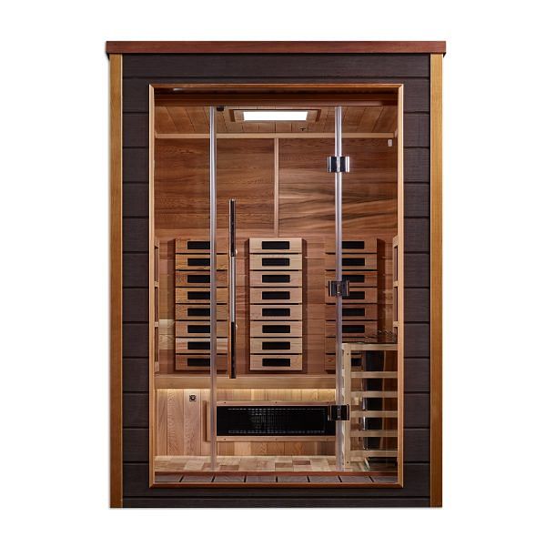 Golden Designs Nora 2 Person Outdoor-Indoor Hybrid Full Spectrum Sauna - Image 3