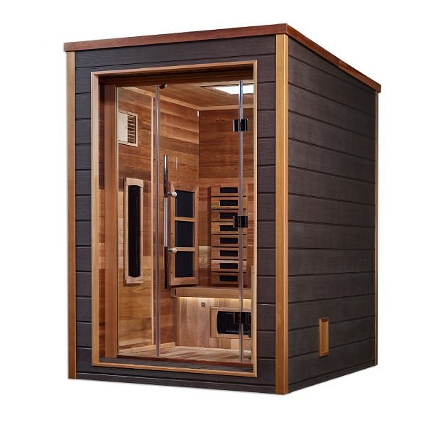 Golden Designs Nora 2 Person Outdoor-Indoor Hybrid Full Spectrum Sauna - Image 4