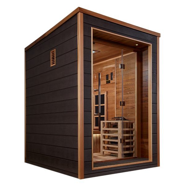 Golden Designs Nora 2 Person Outdoor-Indoor Hybrid Full Spectrum Sauna - Image 5