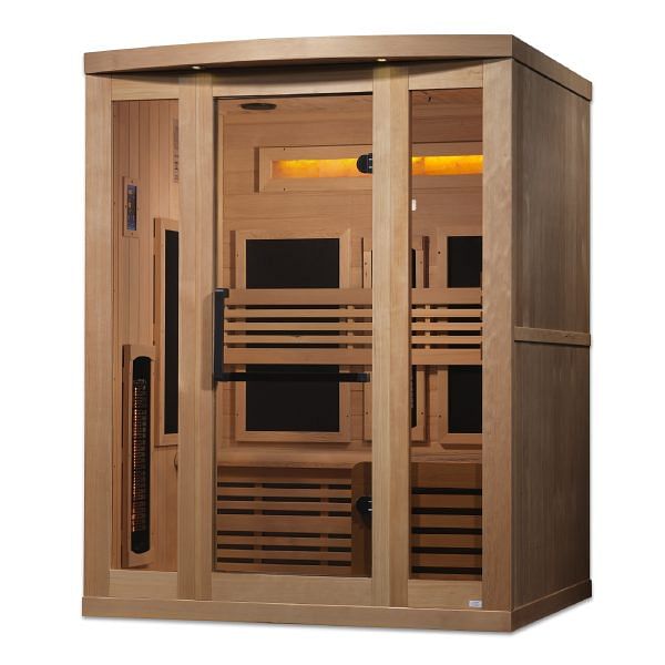 Golden Designs 3-Person Full Spectrum FAR Infrared Sauna with Himalayan Salt Bar - Image 5