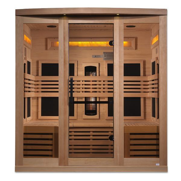 Golden Designs 6-Person Full Spectrum Near Zero EMF FAR Infrared Sauna with Himalayan Salt Bar - Image 4