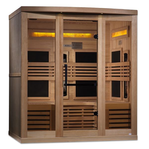 Golden Designs 6-Person Full Spectrum Near Zero EMF FAR Infrared Sauna with Himalayan Salt Bar - Image 5