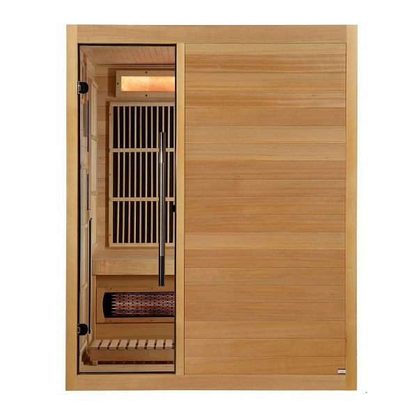 Golden Designs 2025 Soria 3 Person Indoor Full Spectrum Traditional Hybrid Sauna - Image 4