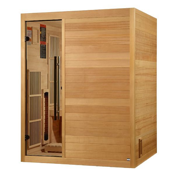 Golden Designs 2025 Soria 3 Person Indoor Full Spectrum Traditional Hybrid Sauna - Image 6