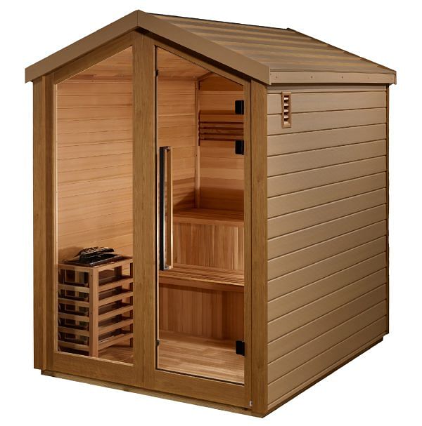 Golden Designs Savonlinna 3 Person Outdoor Traditional Sauna - Canadian Red Cedar Interior - Image 5