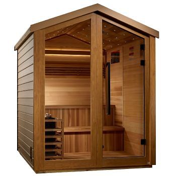 Golden Designs Kaarina 6 Person Outdoor Traditional Sauna - Canadian Red Cedar Interior