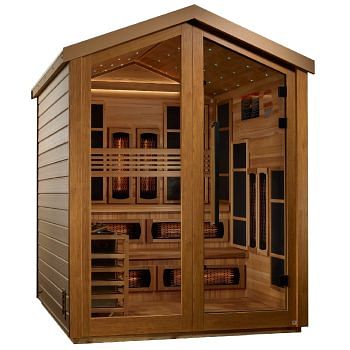 Golden Designs Kaskinen 6 Person Full Spectrum Hybrid Outdoor Sauna