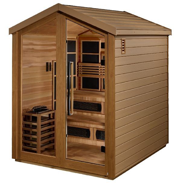 Golden Designs Kaskinen 6 Person Full Spectrum Hybrid Outdoor Sauna - Image 4