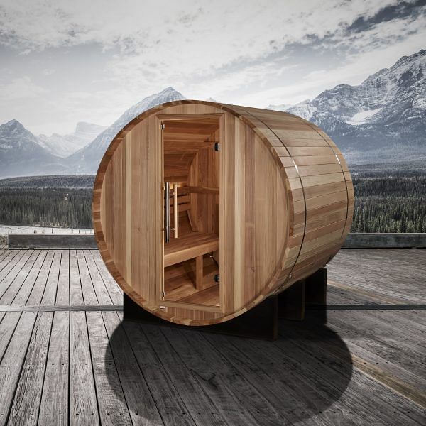 Golden Designs St. Moritz 2 Person Traditional Barrel Sauna - Pacific Cedar